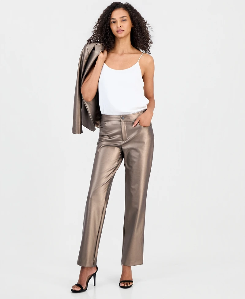 Anne Klein Women's Mid-Rise Bootcut Ankle Pants