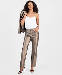 Anne Klein Women's Mid-Rise Bootcut Ankle Pants