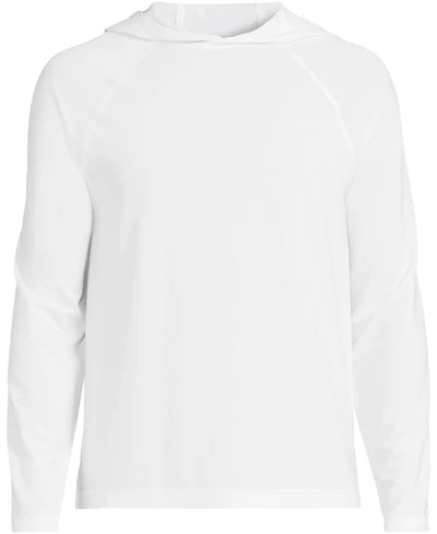 Lands' End Men's SunShade Upf 50 Cooling Long Sleeve Hooded Swim Tee Rash Guard