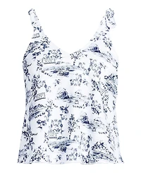 Lands' End Women's D-Cup Tie Shoulder Flutter Tankini Top