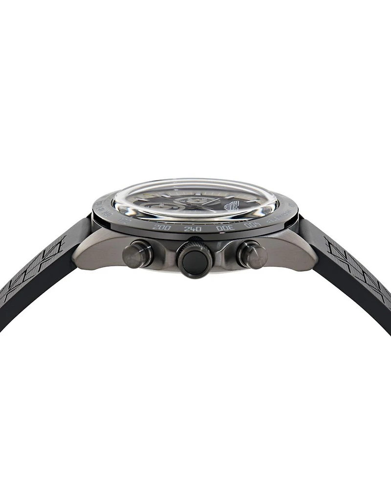 Aston Martin F1 Men's Quartz Gunmetal Silicone Strap Watch 44mm