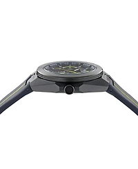 Aston Martin F1 Men's Quartz Gunmetal Guilloche Silicone Strap Watch 42mm