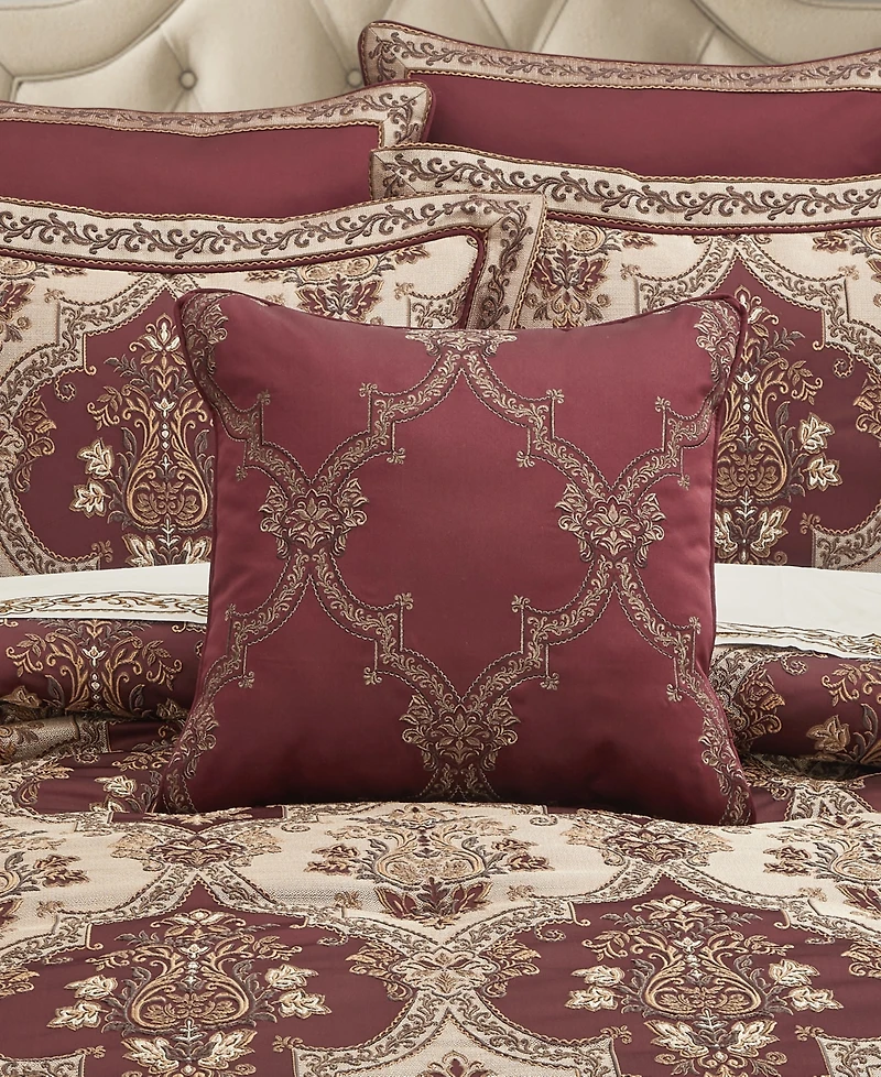 J Queen New York Phyllis Square Embellished Decorative Pillow, 20" x 20"