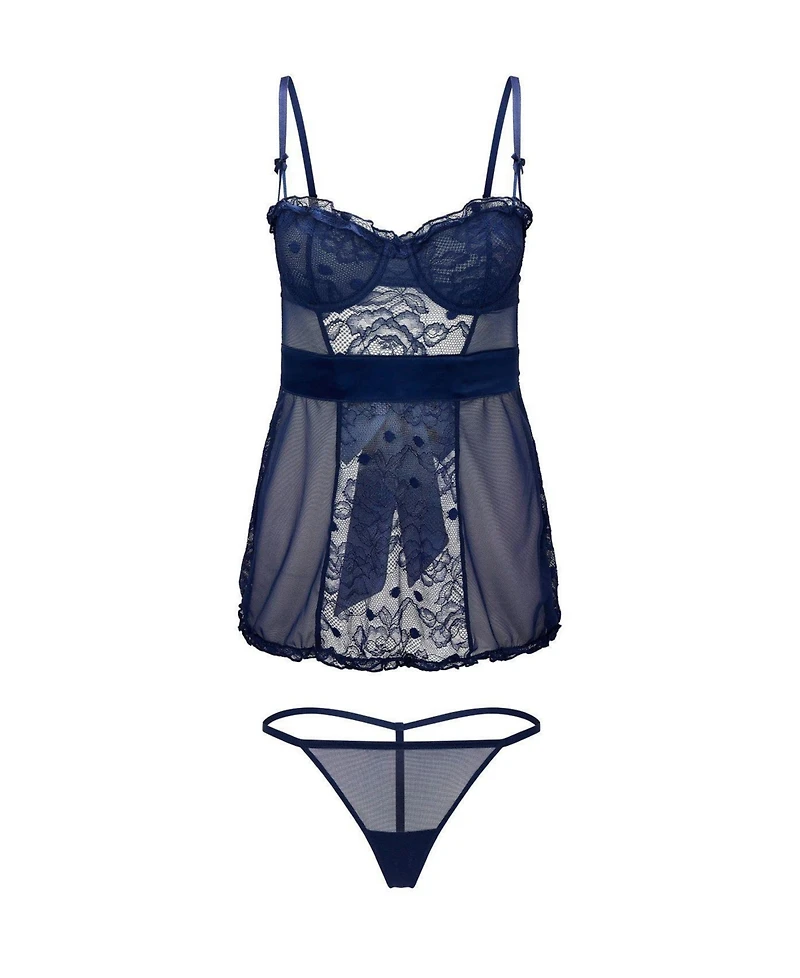 Adore Me Etty Women's Babydoll & G-String Set Lingerie