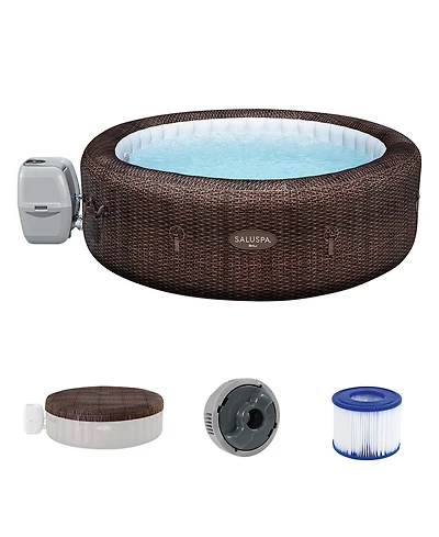 Bestway SaluSpa St Moritz AirJet Inflatable Hot Tub w/ 180 Soothing Jets, Brown