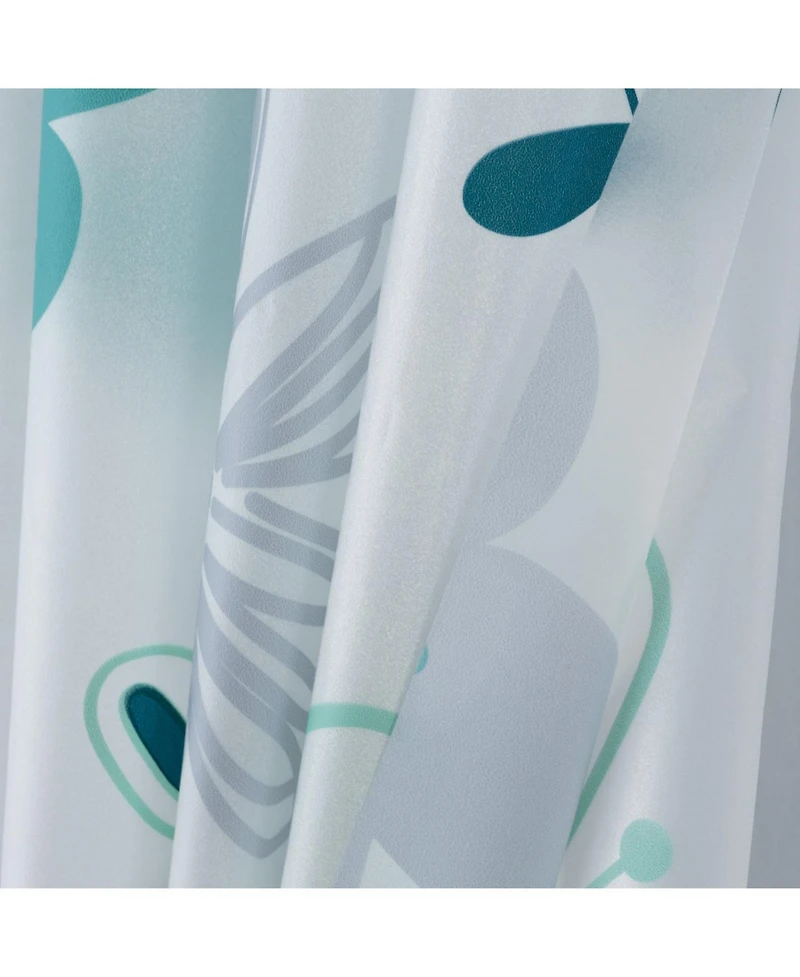 Rt Designers Collection 90GSM Peva Glit Printed Romy Shower Curtain 70" x 72"