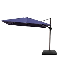 Pellebant Outdoor Patio 9X12Feet Aluminum Cantilever Umbrella With Umbrella Base