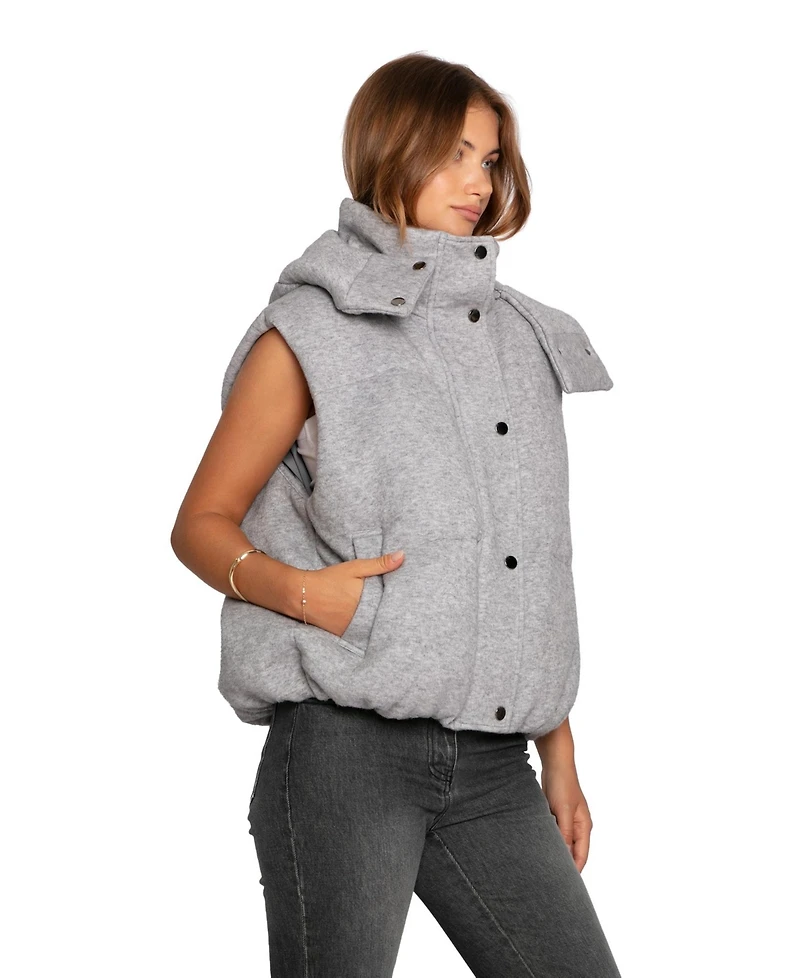 Belle & Bloom Women's Golden Hour Hooded Puffer Vest