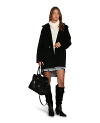 Belle & Bloom Women's Coastal Edit Hooded Wool Blend Coat