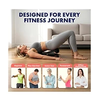 Squatz Ab Machine for Core Workout, Adjustable Sit-Up Trainer with Auto Rebound, 3 Resistance Levels