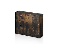 sumyeg Storage Cabinet with Anti-Tipping Device Flip-Top Shoe Cabinet with Adjustable Layer