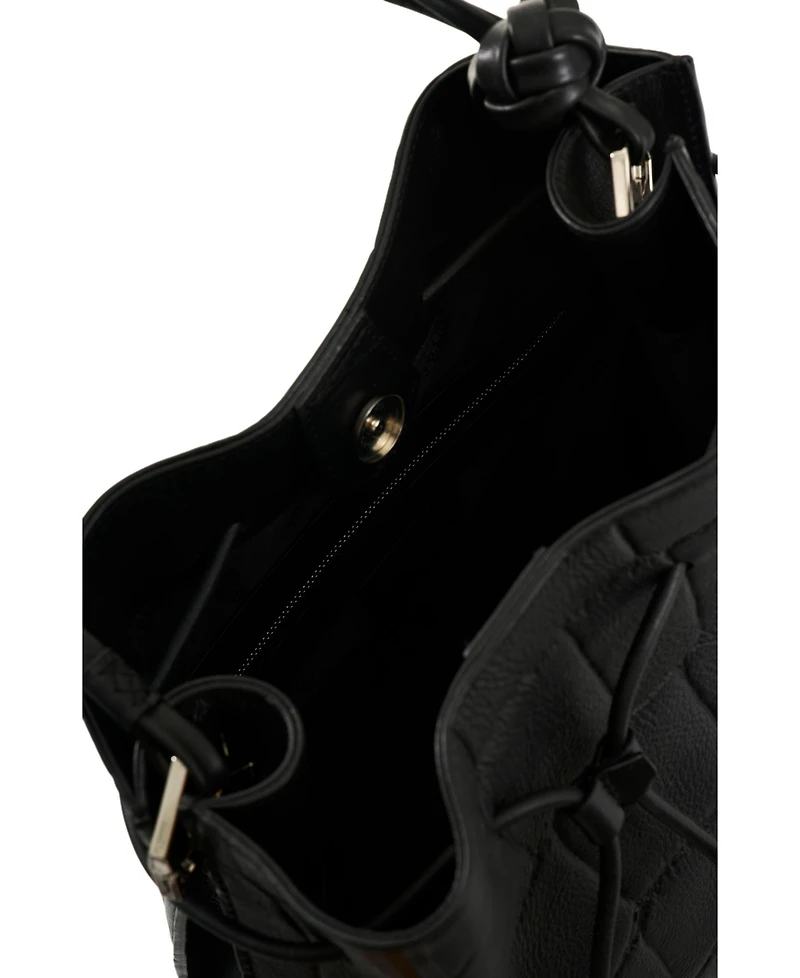 Velez Embossed Leather Tote Bag
