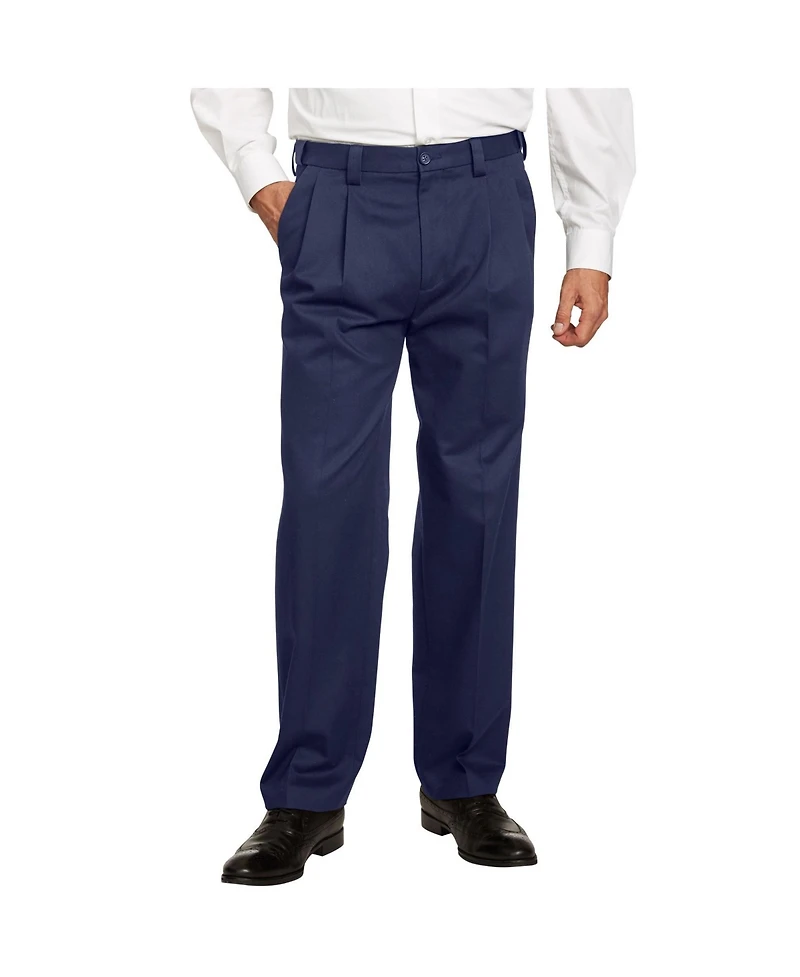 KingSize Big & Tall Classic Fit Wrinkle-Free Expandable Waist Pleat Front Pants