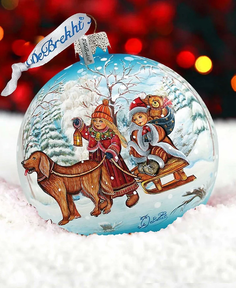 G.DeBrekht Winter Kids Ball Holiday Ornament