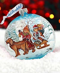 G.DeBrekht Winter Kids Ball Holiday Ornament