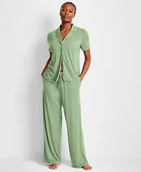 State of Day Women's Fluid Knit Notched Pajama Set, Exclusively at Macy's