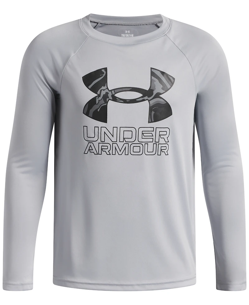 Under Armour Big Boys Tech Hybrid Print Fill Long Sleeves T-shirt