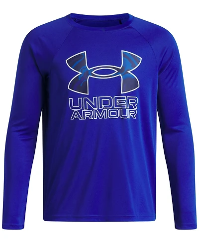 Under Armour Big Boys Tech Hybrid Print Fill Long Sleeves T-shirt