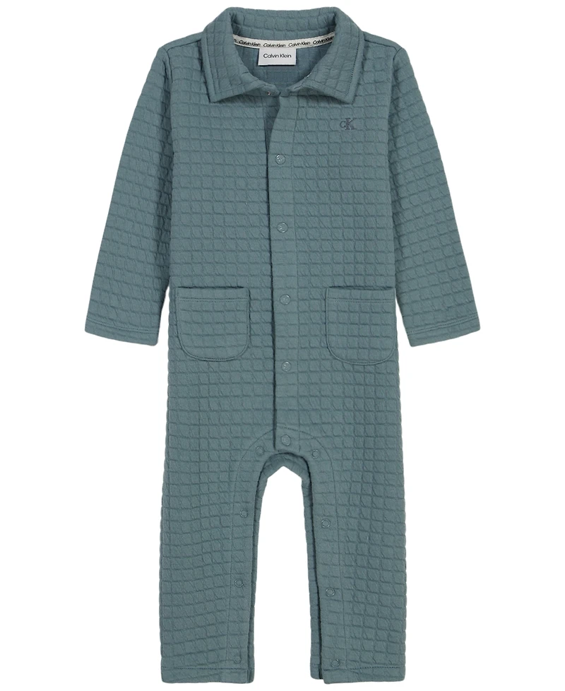 Calvin Klein Baby Boys' Long-Sleeve Coverall