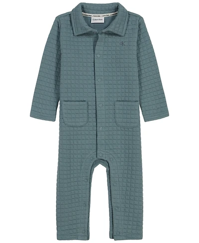 Calvin Klein Baby Boys' Long-Sleeve Coverall