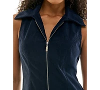Seni & Cade Juniors' Sleeveless Collared Corduroy Dress