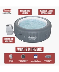 Coleman SaluSpa 4-6 Person AirJet Inflatable Hot Tub with Energy Sense Cover