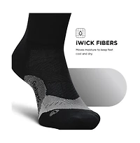 Feetures Men's Elite Light Cushion Mini Crew Sock - Sport with Targeted Compression