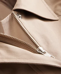 I.n.c. International Concepts Petite Cropped Trench Cotton-Blend Jacket, Macy's Exclusive