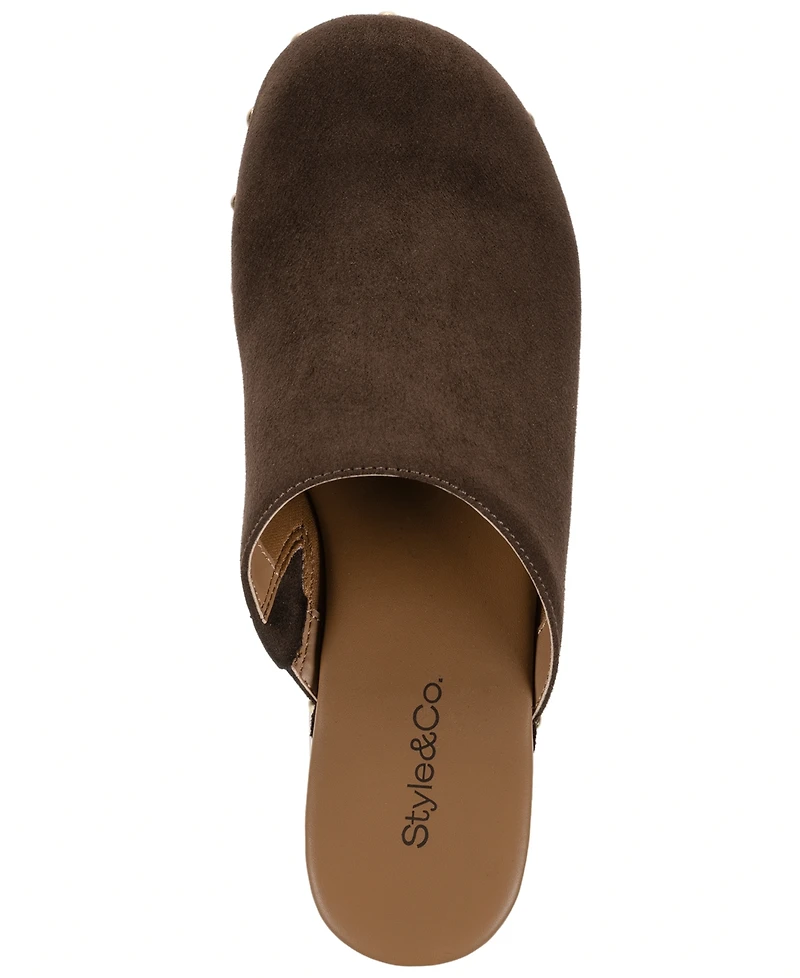 Style & Co Women's Dakotaa Studded Block Heel Clogs, Macy's Exclusive