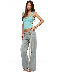Edikted Women's Isiadora Beaded Scoop Neck Tank Top