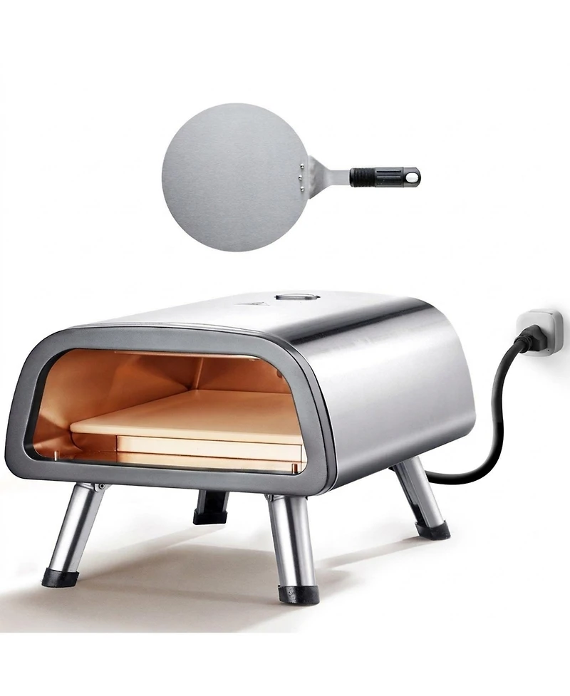 Cozito Countertop Electric Pizza Oven, 12 in Stainless Steel Pizza Maker with Stone and Spatula
