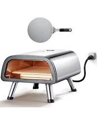 Cozito Countertop Electric Pizza Oven, 12 in Stainless Steel Pizza Maker with Stone and Spatula