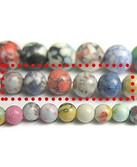 Sevorley 120Piece Set 6mm Stone Round Loose Beads for Diy Jewelry