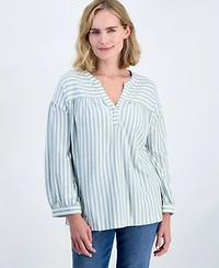 Style & Co Petite 3/4-Puff-Sleeve Knit Top, Macy's Exclusive