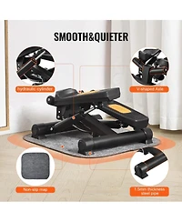 Sevorley Mini Stair Stepper with Resistance Bands and Lcd Monitor for Home