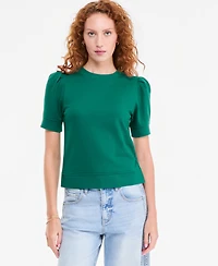 On 34th Women's Puff-Sleeve French Terry Sweatshirt, Macy's Exclusive