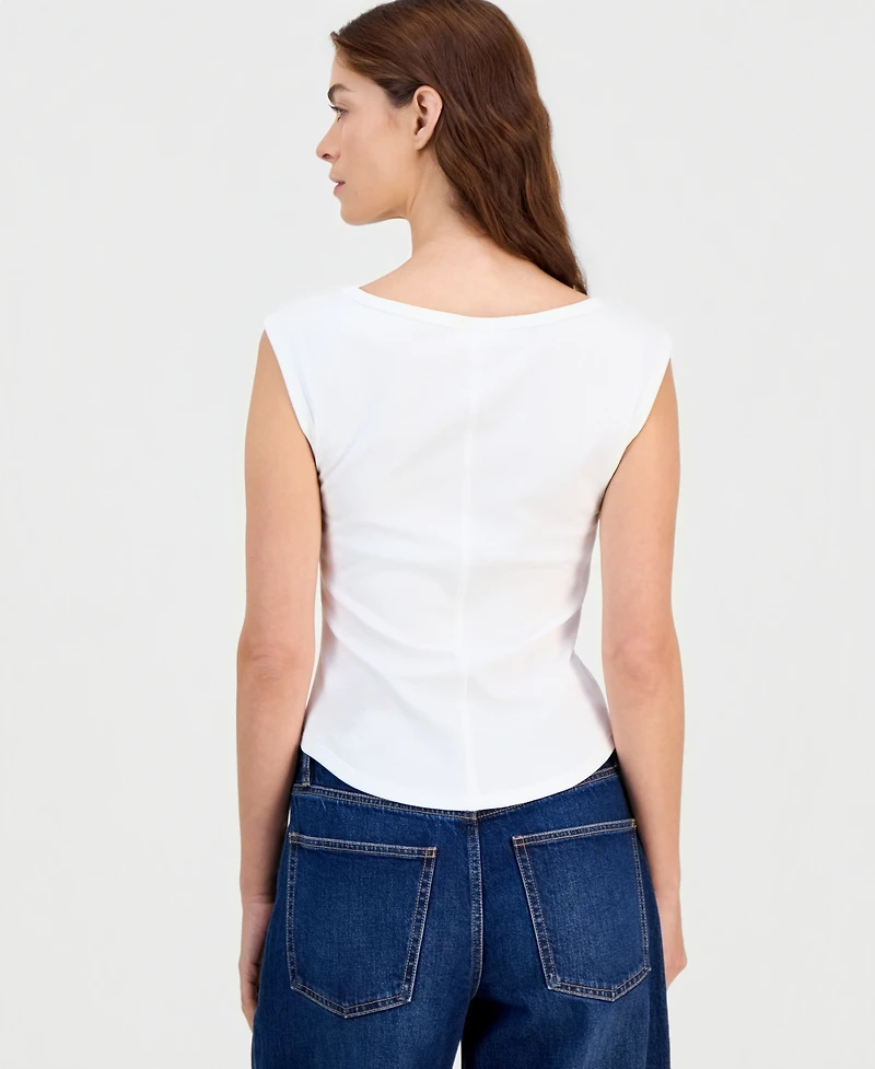 On 34th Women's Ribbed Boat-Neck Tank, Macy's Exclusive