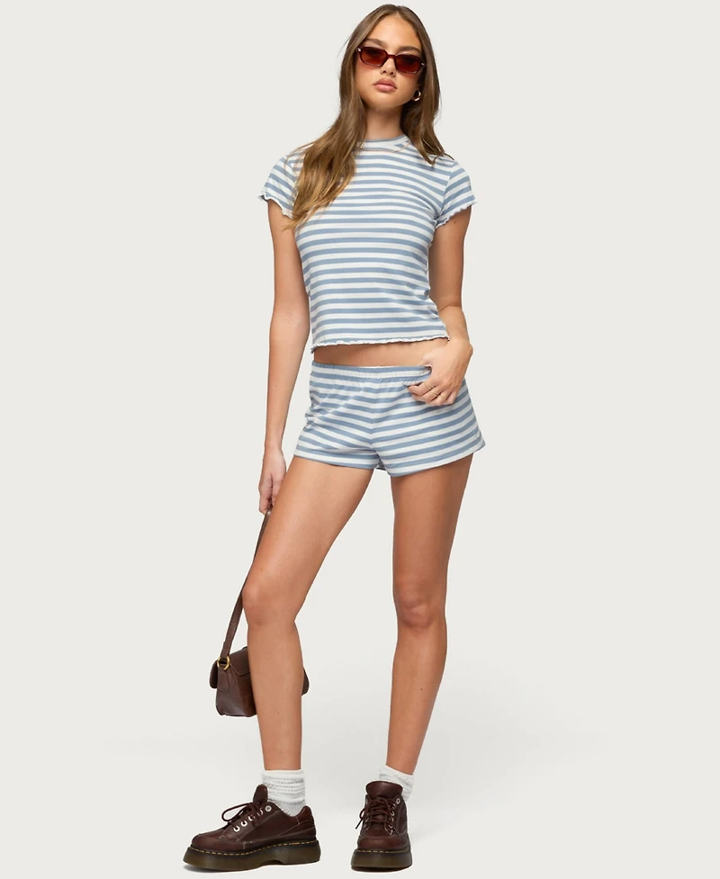 Edikted Women's Aubrie Striped Shorts