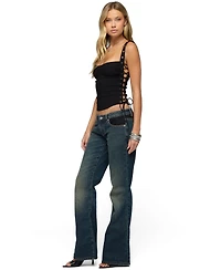Edikted Women's Adi Grommet Lace Up Corset