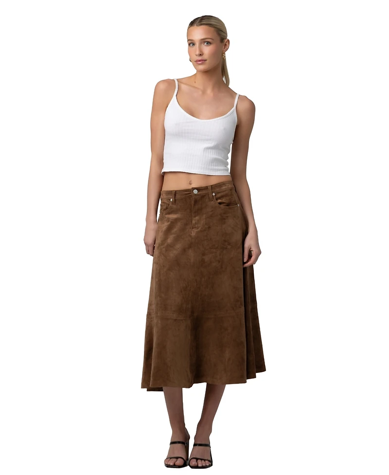 Blank Nyc Women's A-Line Midi Skirt