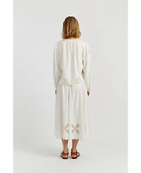 Chinti & Parker Women's Linen-Blend Broderie Blouse