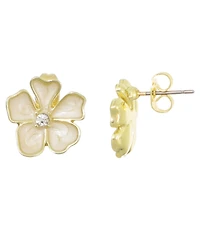 Adornia Gold-Plated Imitation Pearlescent Stud Earrings