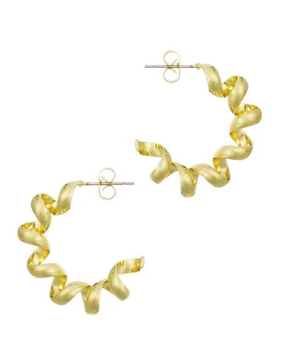 Adornia Gold Lightweight Coil Hoop Earrings