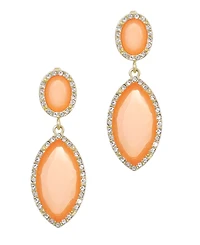 Adornia Gold Crystal Blue Statement Earrings
