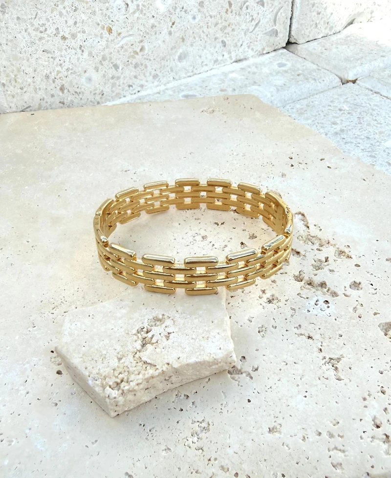 Adornia Gold Chain Cuff with Invisible Clasp Bracelet