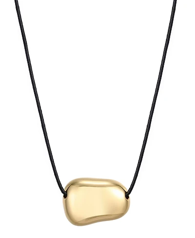 Adornia Gold Sliding Pebble on a Chord Necklace