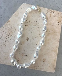 Adornia Chunky Imitation Pearl Necklace