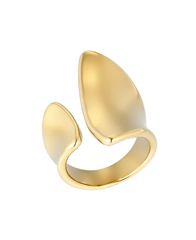 Adornia Tarnish Resistant Gold Open Columns Ring