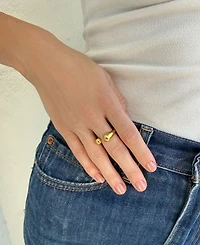 Adornia Tarnish Resistant Gold Hug Ring
