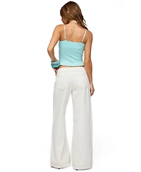 Edikted Women's Kianni Low Rise Wide Leg Jeans